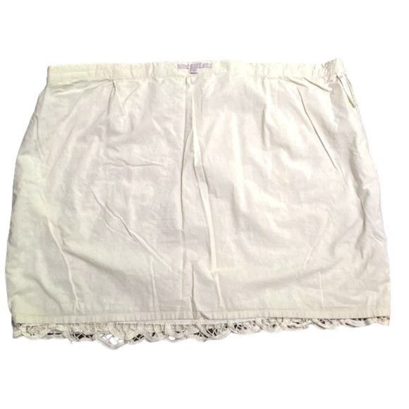 Gap Beige Netted Mini Skirt with Lining 100% Cotton Sz Lg - Picture 4 of 8